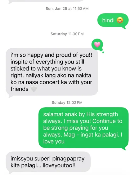 image of izzy trazona issue paglalabas ng screenshot bilang “resibo”