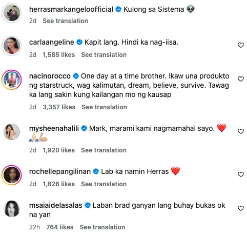 image of mark herras suporta mula sa kapwa artista