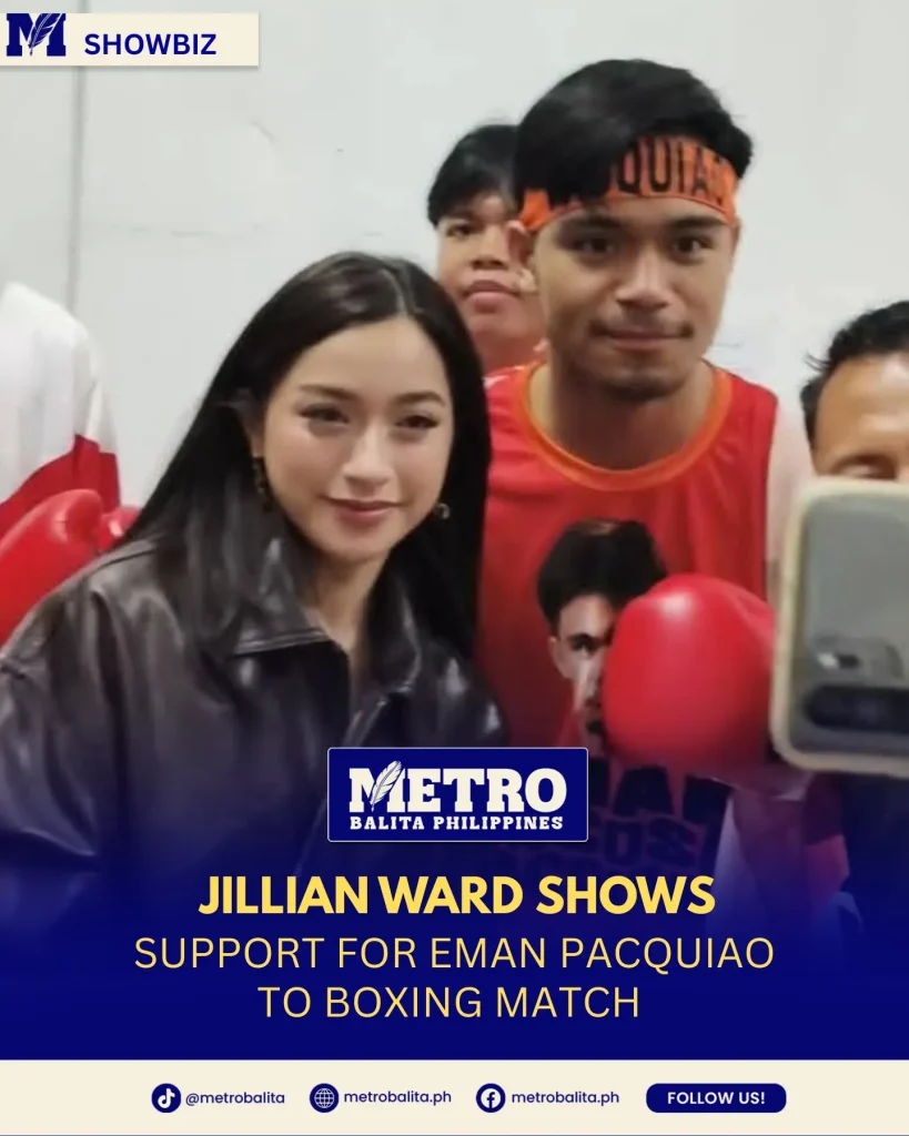 image of jillian ward shows public support for eman pacquiao ahead of boxing match