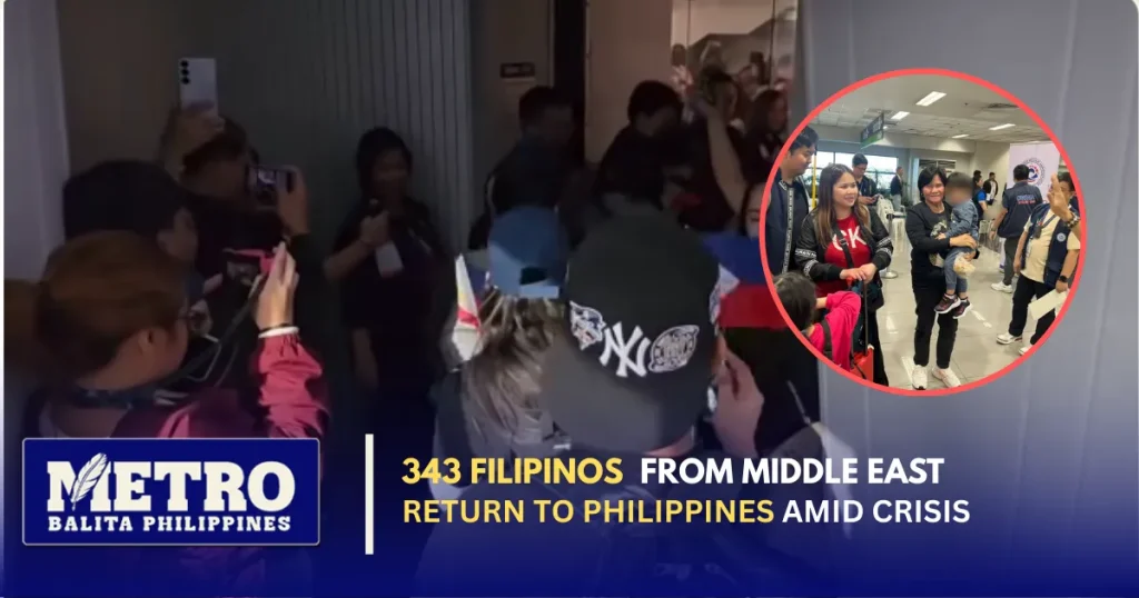 343 Filipinos Middle East Return to Philippines Amid Crisis