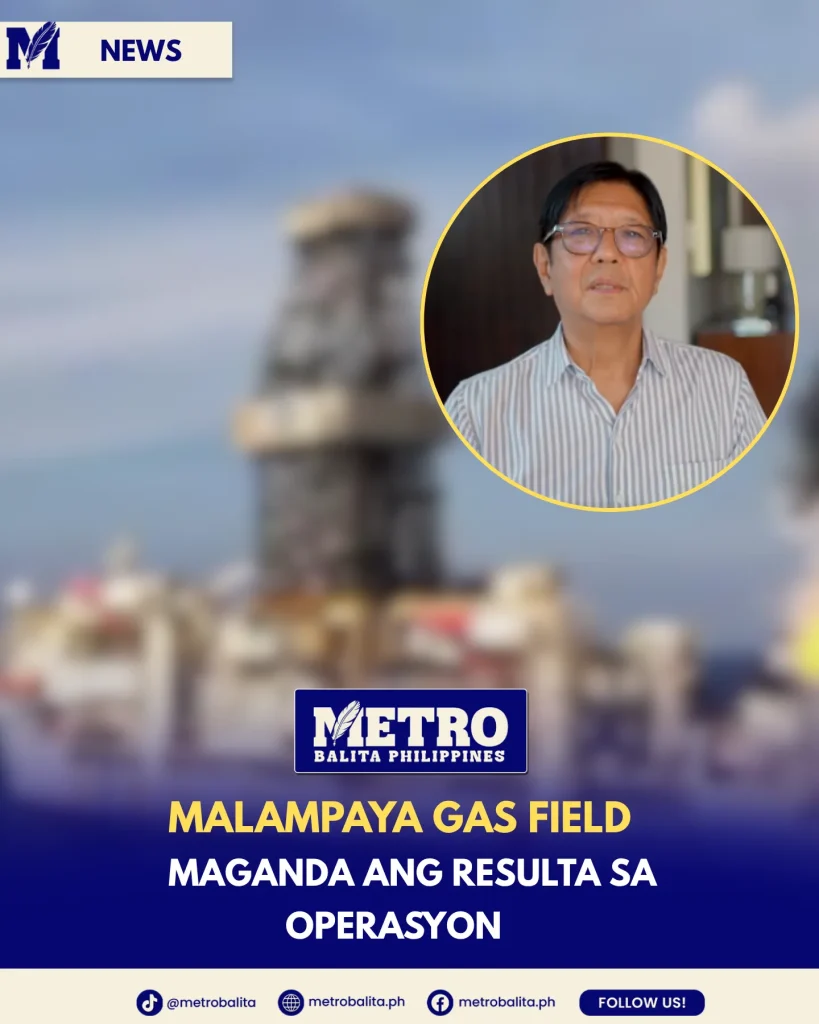 image of president confirms successful test at malampaya gas field