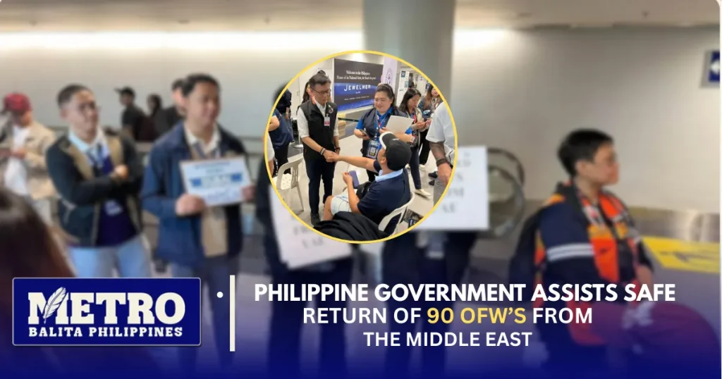 Government Brings Home 90 OFW’s from the Middle East in Special Repatriation Flight