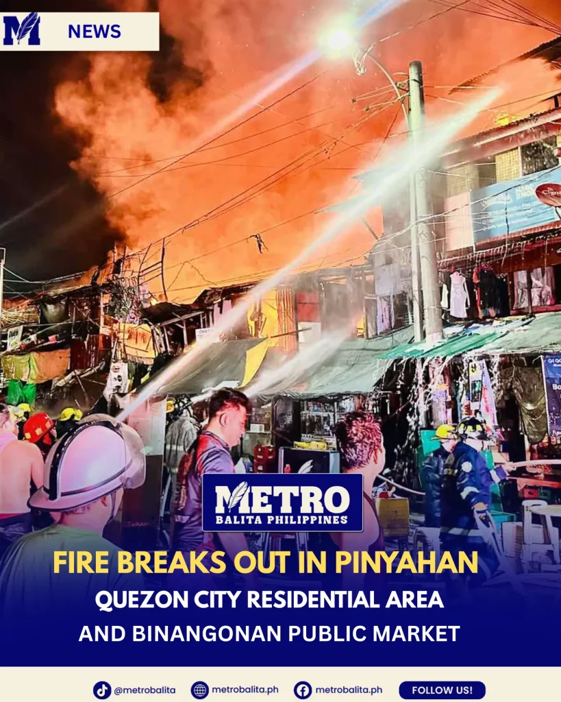 image of fire incident hits homes in pinyahan quezon city and market area in binangonan