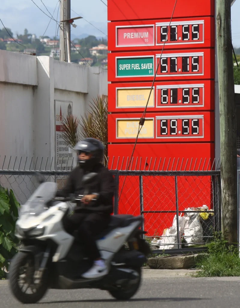 image of fuel price levels at different stations