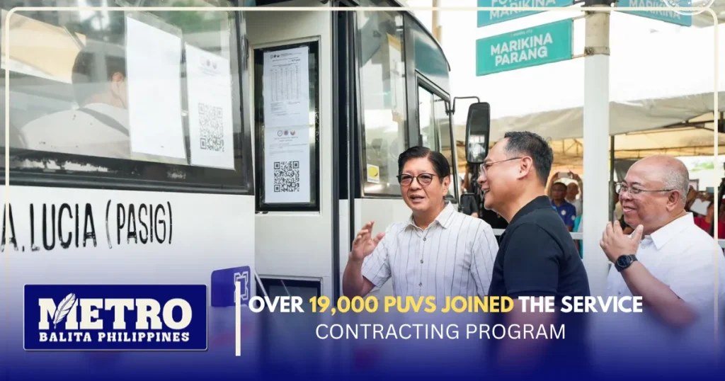 Over 19,000 PUVs joined the service contracting program