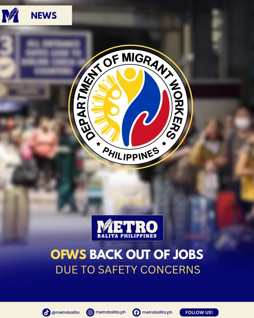 image of dmw: overseas deployment declines as ofws cancel plans due to conflict