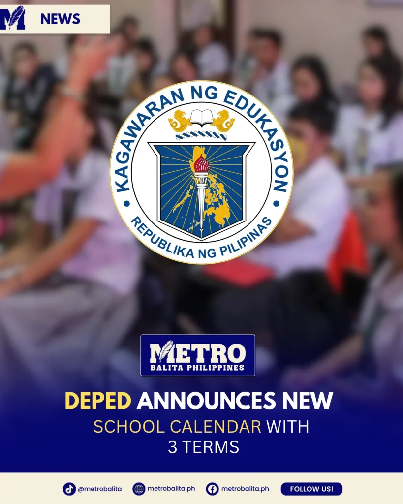 image of deped 3 term calendar: new plan for school year 2026