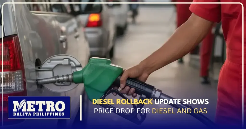 Diesel rollback update shows price drop for diesel and gas
