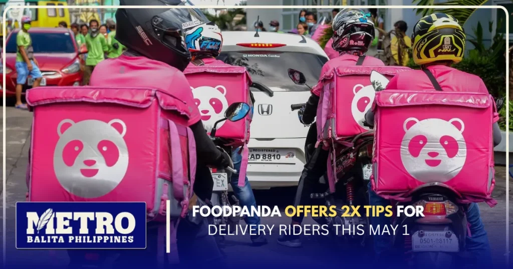 Foodpanda Offers 2x Tips for Delivery Riders This May 1