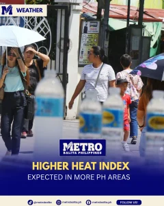 image of expect higher heat index during dry season peak