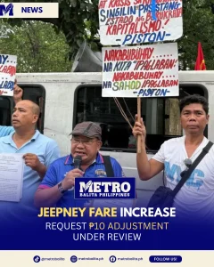 image of jeepney fare petition filed: transport groups seek ₱10 rate