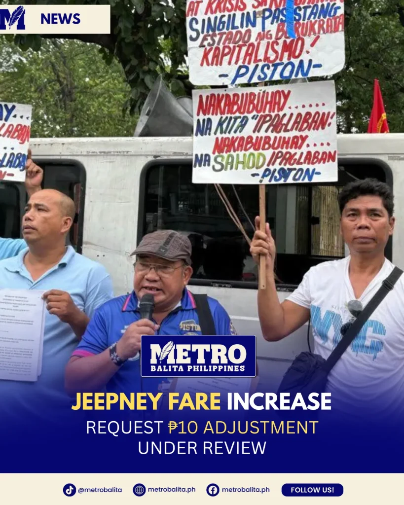 image of jeepney fare petition filed: transport groups seek ₱10 rate