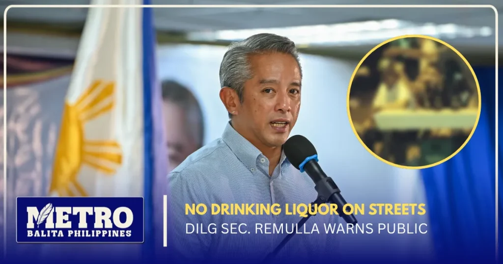 No Drinking Liquor on Streets, DILG Warns Public
