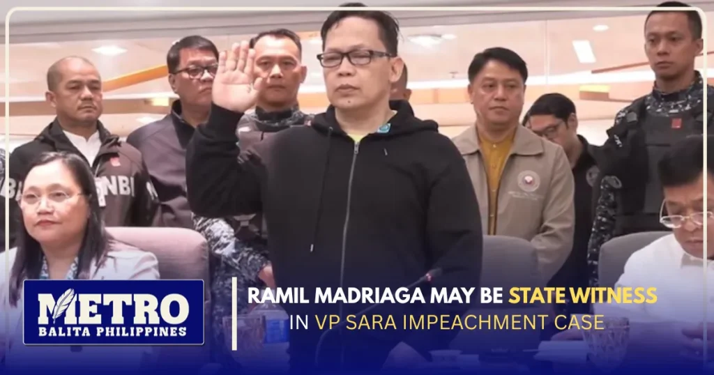 Ramil Madriaga May Be State Witness in VP Sara Impeachment Case