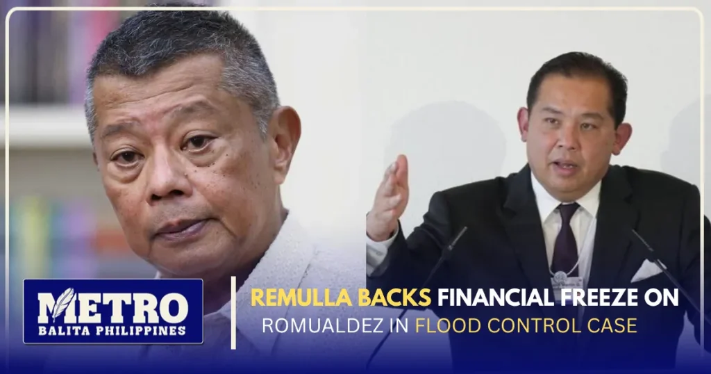 Remulla Backs Financial Freeze on Romualdez in Flood Control Case
