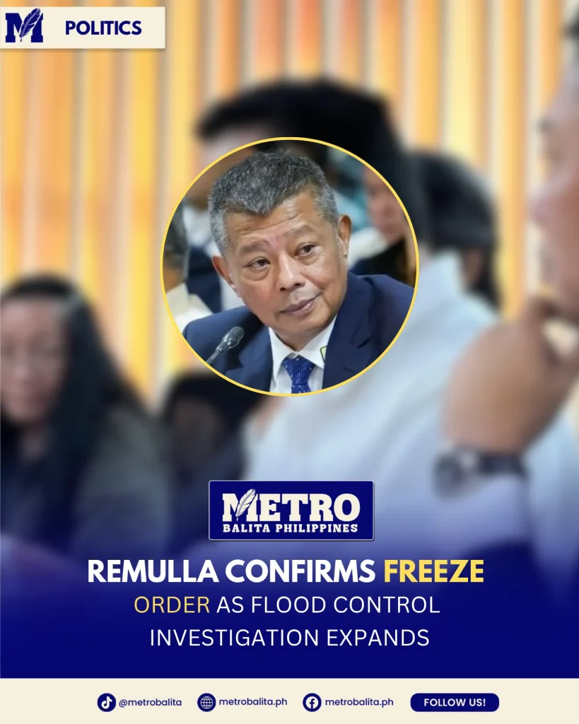 image of remulla backs financial freeze on romualdez in flood control case