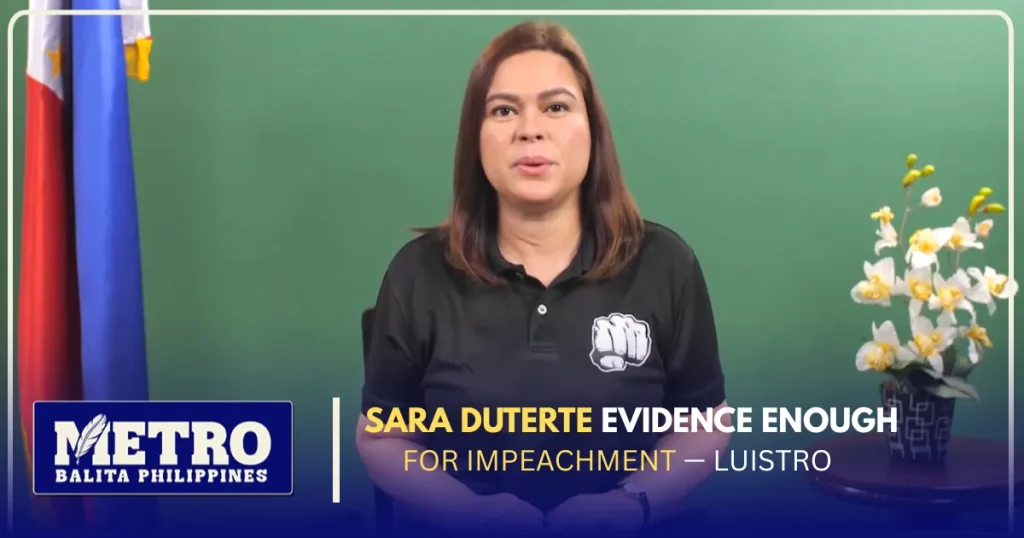 Sara Duterte Evidence Enough for Impeachment — Luistro