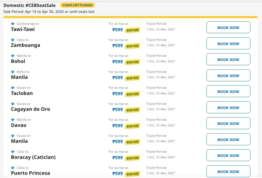image of details of the cebu pacific promo