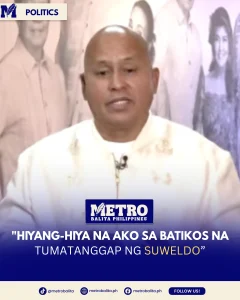image of bato dela rosa explains why he returned to the senate