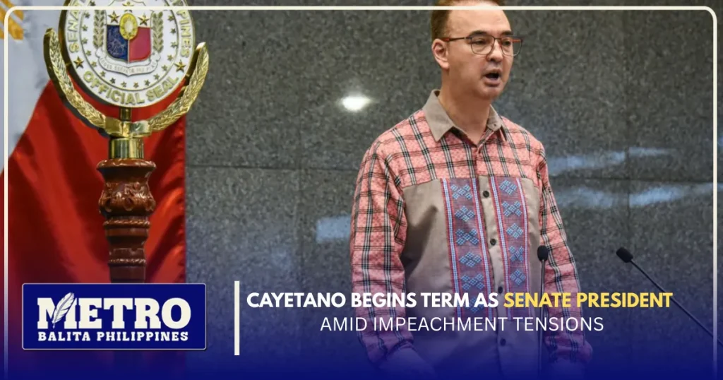 Cayetano Begins Term as Senate President Amid Impeachment Tensions