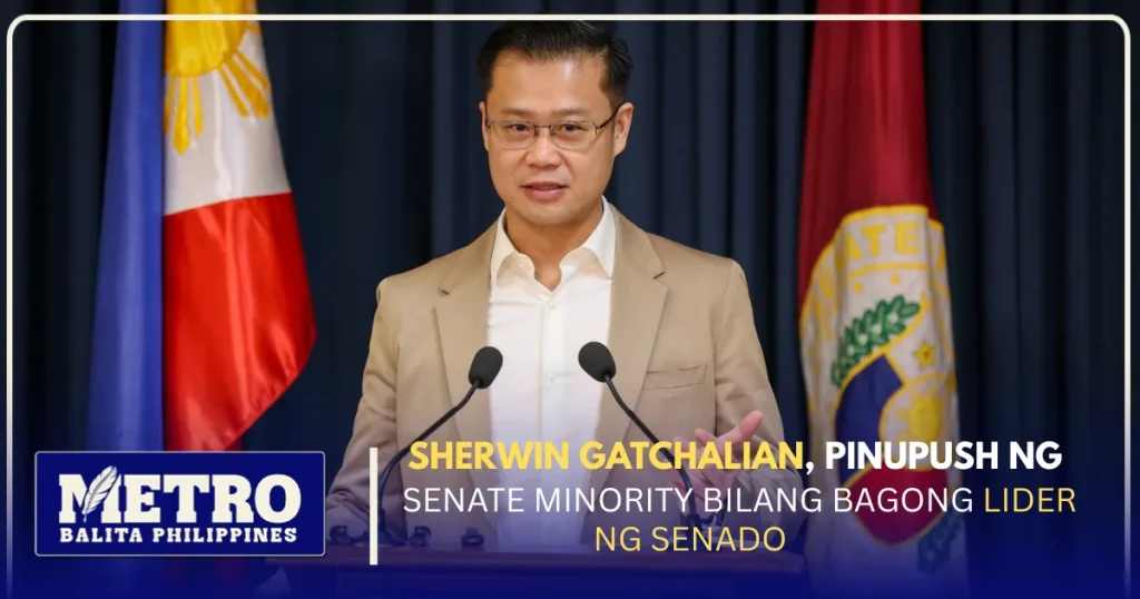 Sherwin Gatchalian, Pinupush ng Senate Minority Bilang Bagong Lider ng Senado