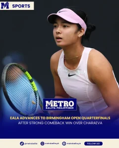 Eala advances to Birmingham Open quarterfinals