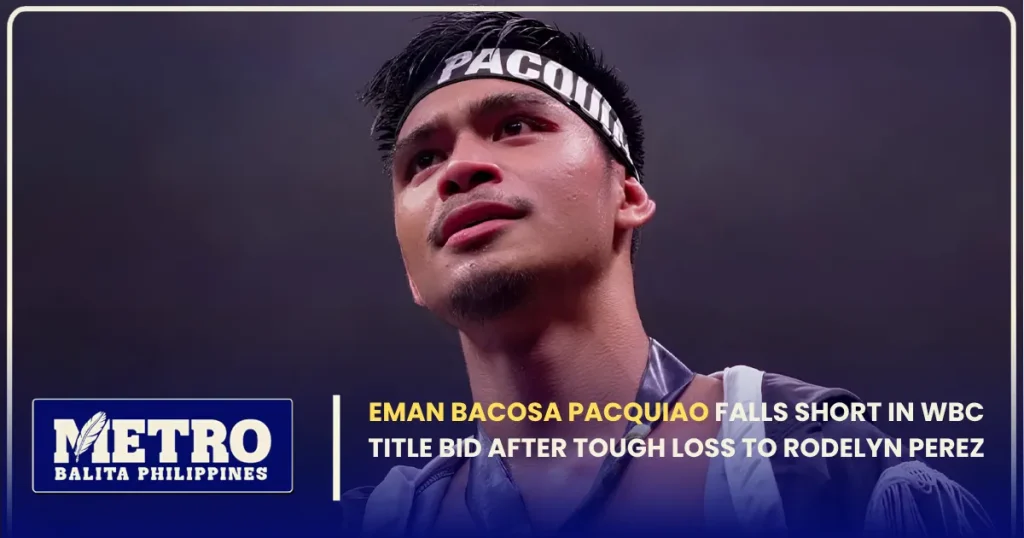 Eman Bacosa Pacquiao Falls Short in WBC Title Bid After Tough Loss to Rodelyn Perez
