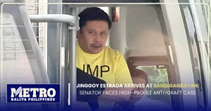 Jinggoy Estrada Arrives at Sandiganbayan: Senator Faces High-Profile Anti-Graft Case