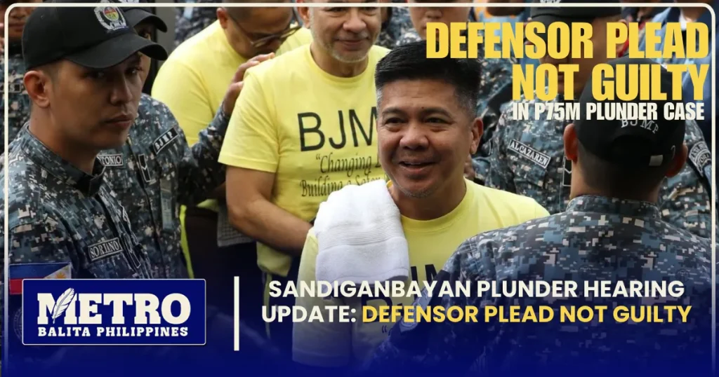 Sandiganbayan Plunder Hearing Update: Defensor Plead Not Guilty