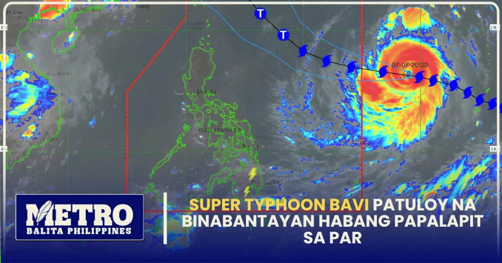 Super Typhoon Bavi Patuloy na Binabantayan Habang Papalapit sa PAR