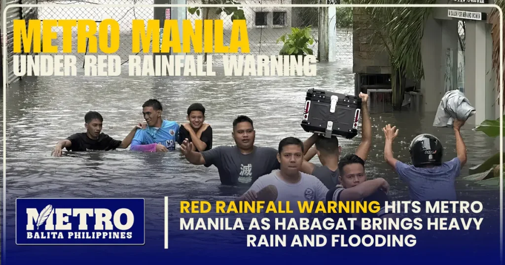 Red Rainfall Warning Hits Metro Manila as Habagat Brings Heavy Rain and Flooding